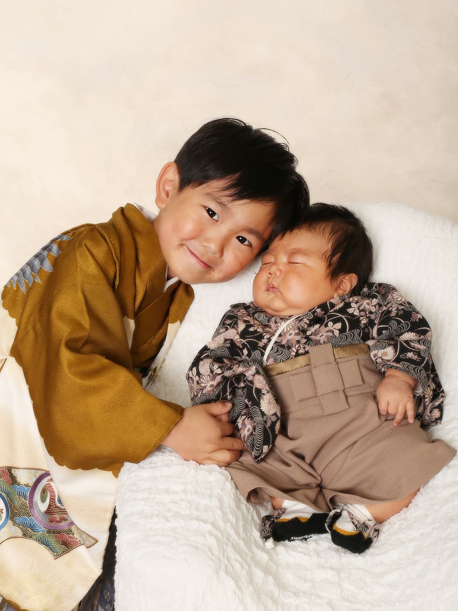 お宮参り写真・きょうだい