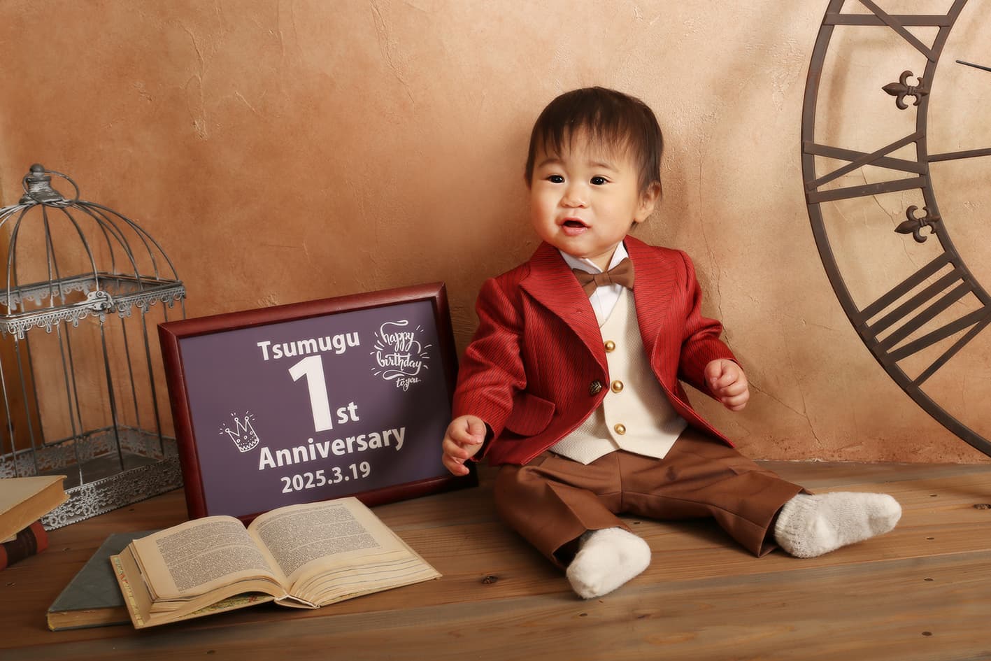 バースデーフォト・１歳・タキシード